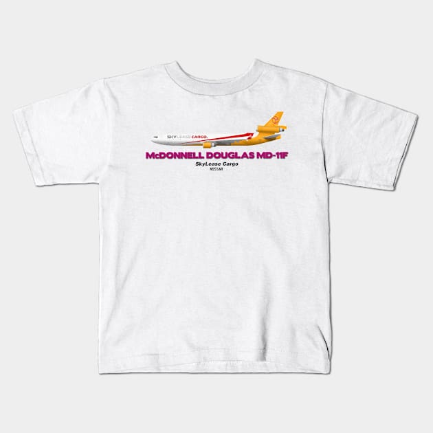 McDonnell Douglas MD-11F - SkyLease Cargo Kids T-Shirt by TheArtofFlying